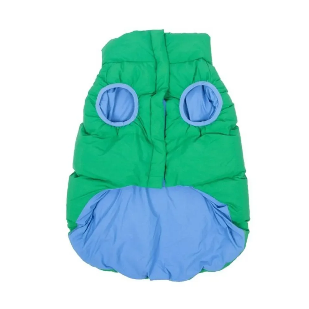 Dog Puffer Jacket Oodles Green Quilted Bubble Hem Small